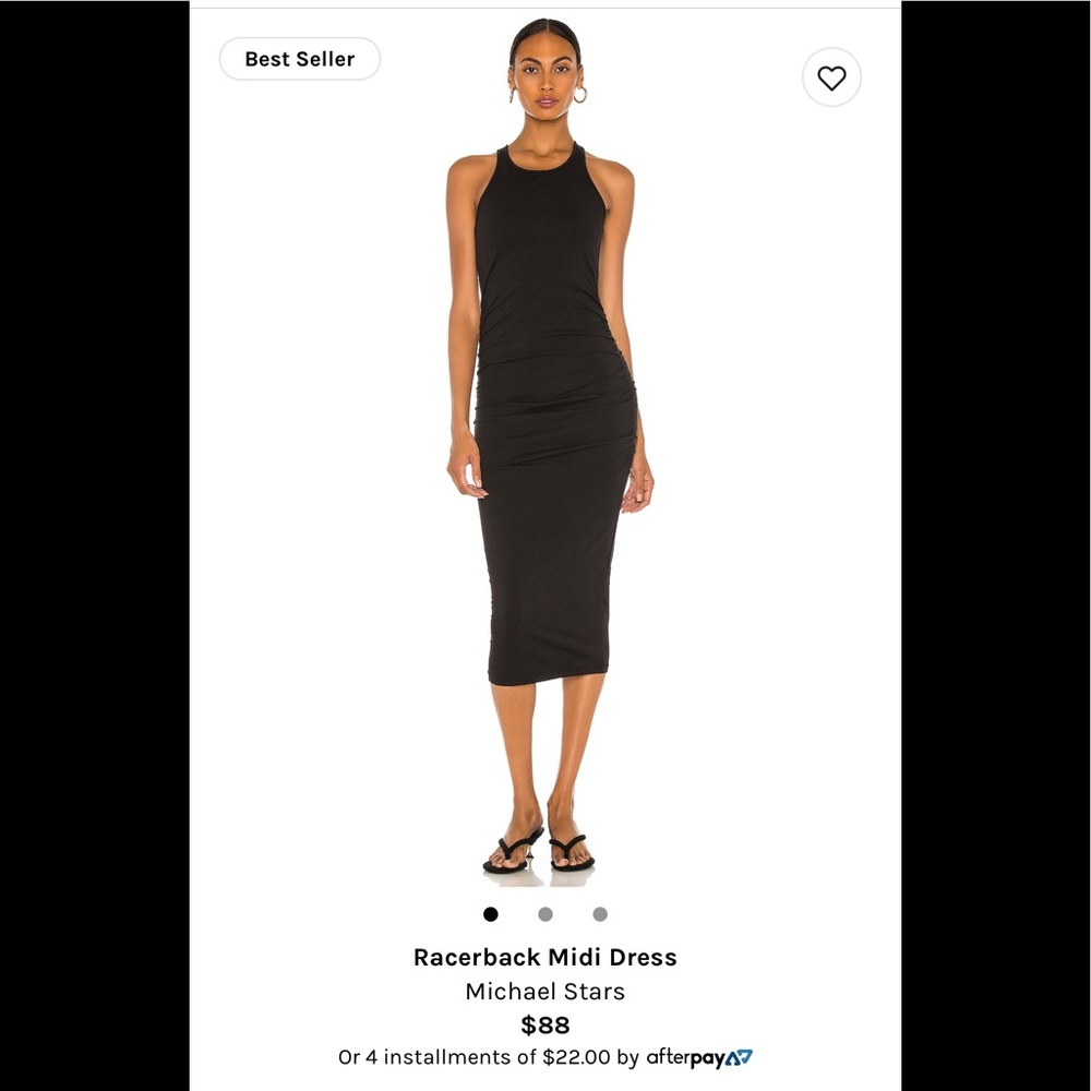 Michael Stars, Racerback midi dress in black. Size small. Great condition!